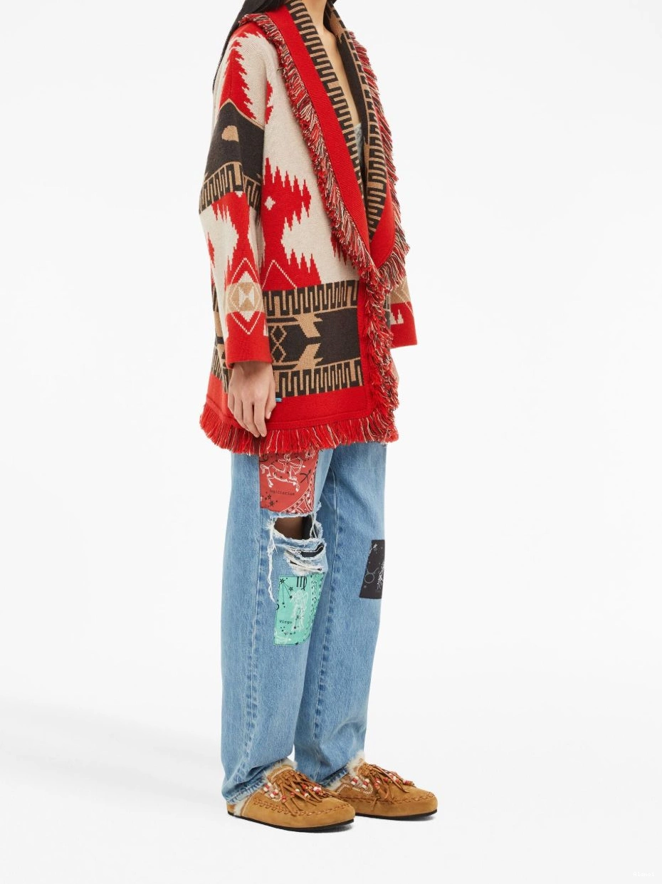 Affordable Icon Women Alanui cashmere cardigan jacquard 0419
